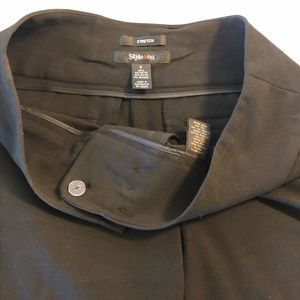 Black Style&Co Stretch Wide Leg Dress Pants Sz6
